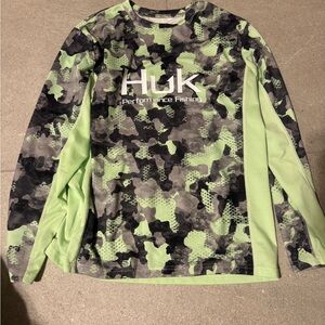 Huk Performance Fishing Long Sleeve Shirt - Green Camo